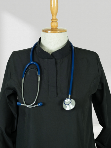 VERA LİKRALI SİYAH TAKIM SCRUBS