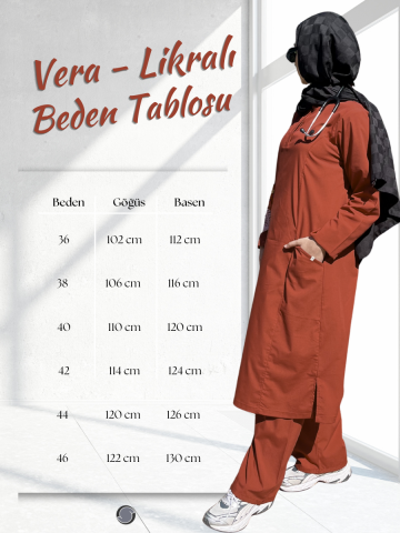 VERA LİKRALI FÜME TAKIM SCRUBS
