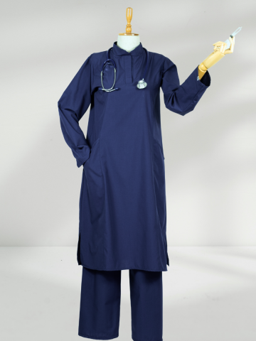 VERA LİKRALI LACİVERT TEK ÜST SCRUBS