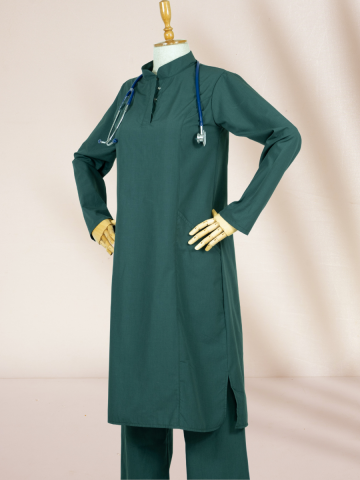 VERA LİKRALI AVCI YEŞİLİ TEK ÜST SCRUBS