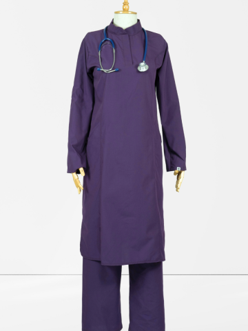 VERA LİKRALI MOR TEK ÜST SCRUBS