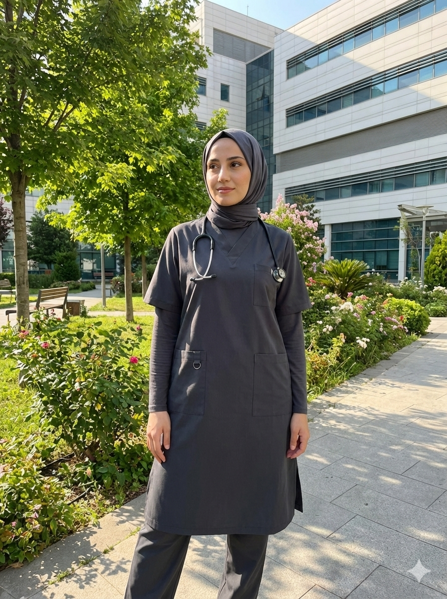 LİNA FÜME TAKIM SCRUBS