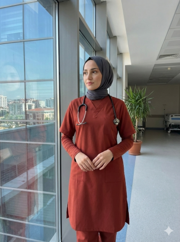 LİNA KİREMİT TEK ÜST SCRUBS